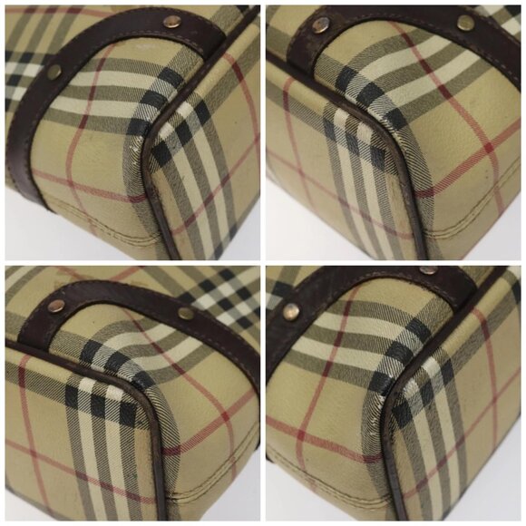 BURBERRY Nova Check Hand Bag PVC Beige Auth - Picture 14 of 14
